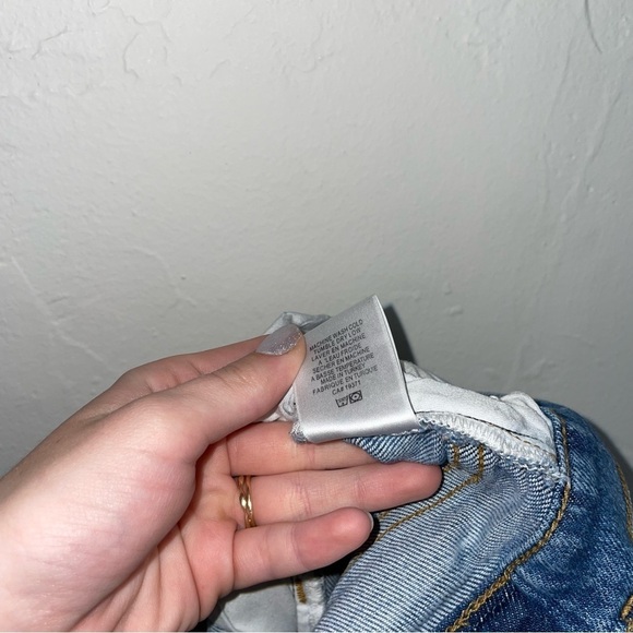 RE/DONE Ultra High Rise Button Fly Distressed Fade Away Dust Skinny Jeans - Picture 10 of 11